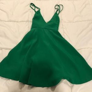 Green flowy dress